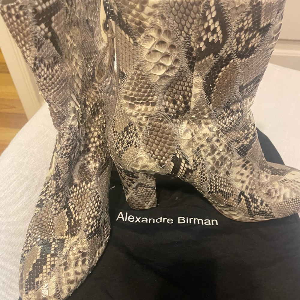 Alexandre Birman- Rachel Python Ankle Boots - Siz… - image 2
